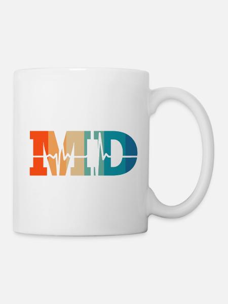 Battement de cœur rétro medical doctor - Mug blanc - blanc