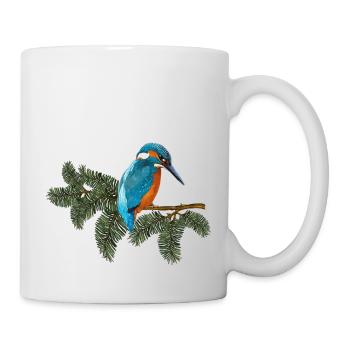 Bunter Vogel - Tasse - Weiß - Rechts