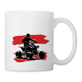 Drapeau de l’Autriche Quad - Mug blanc - blanc - Droite
