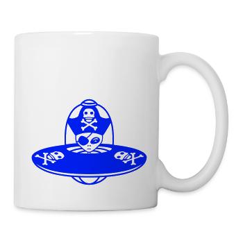 Alien Pirat Ufo Kapitän Mütze Lustig Außerirdisch - Tasse - Weiß - Rechts