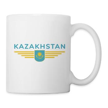 Kasachstan Design – Steppe und Tradition - Tasse - Weiß - Rechts