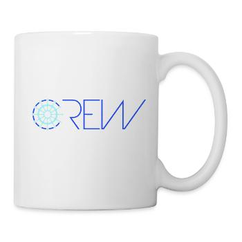 Sailing Crew Sailing Team Ship Steering Wheel Text Logo - Mug - white - Right