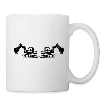bagger 2 - Tasse - Weiß - Rechts