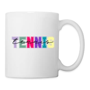 Tennisfarben - Geschenk für Tennisliebhaber - Tasse - Weiß - Rechts