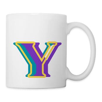 Multicolored letter y - Mug - white - Right