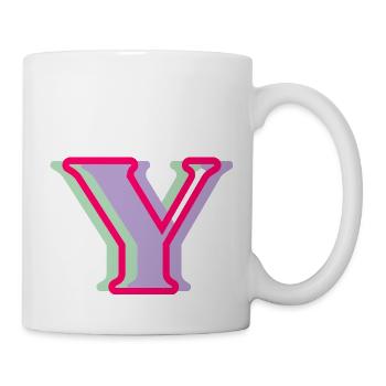 Multicoloured letter y - Mug - white - Right