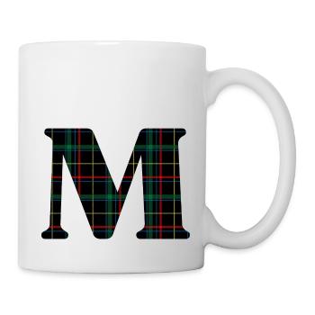 Monogrammed m Scottish tartan - Mug - white - Right