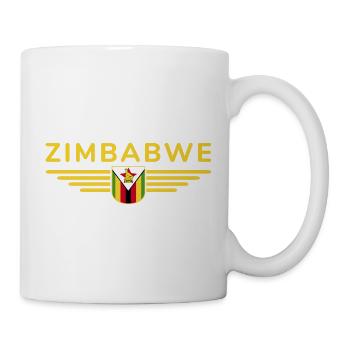 Simbabwe T-Shirt für Afrika-Fans - Tasse - Weiß - Rechts