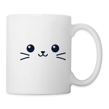 Chat Mystère: Minimalisme Élégant - Mug blanc - blanc - Droite