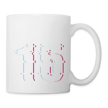15 Fifteen Number Effect Distorted Number - Mug - white - Right