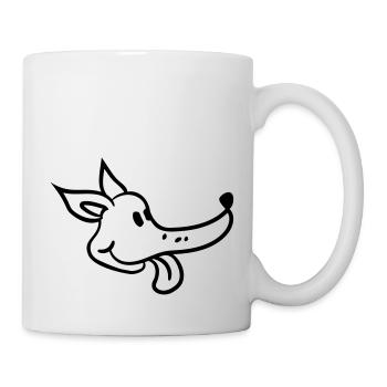 Visage de chien Petit Tête d’animal de compagnie Mignon - Mug blanc - blanc - Droite