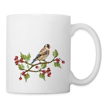 Bunter Vogel - Tasse - Weiß - Rechts