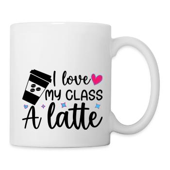 Lehrer Valentinstag - Ich liebe meinen Latte der Klasse A - Tasse - Weiß - Rechts