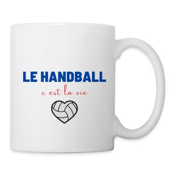 Handball ist Leben,Handball,Handballer,Sport - Tasse - Weiß - Rechts