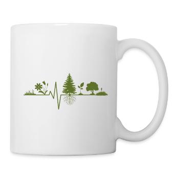 Natur - Herzschlag - Tasse - Weiß - Rechts