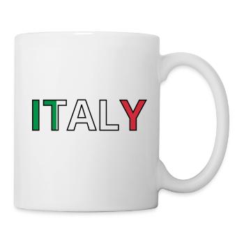 Italien Flagge - Tasse - Weiß - Rechts