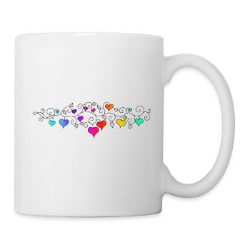 Colorful Hearts Valentine's Day - Mug - white - Right