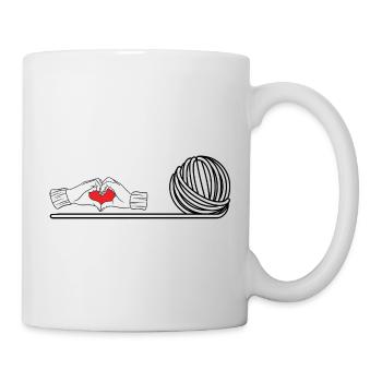 Stricken Stricken Häkeln Stricker - Tasse - Weiß - Rechts