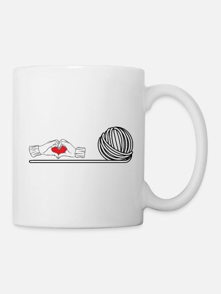 Stricken Stricken Häkeln Stricker - Tasse - Weiß