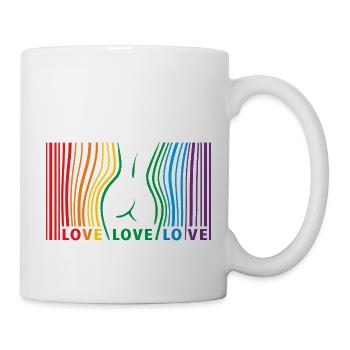 LOVE LOVE LOVE - Tasse - Weiß - Rechts