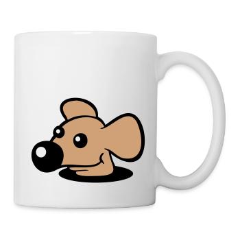 Souris Grand Nez Trou Inférieur Trou De Souris Peeps Mignon - Mug blanc - blanc - Droite