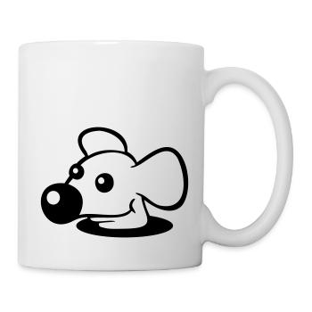 Souris Grand Nez Trou Inférieur Trou De Souris Peeps Mignon - Mug blanc - blanc - Droite