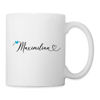 Maximilien Nom Prénom Calligraphie coeur - Mug blanc - blanc - Droite