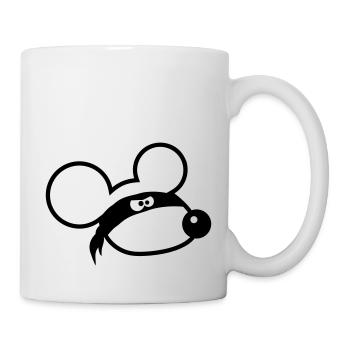 Mouse Evil Robber Ninja Raid Thief Cloth Eyes - Mug - white - Right