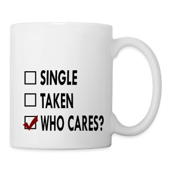 SINGLE noir blanc who - Mug blanc - blanc - Droite
