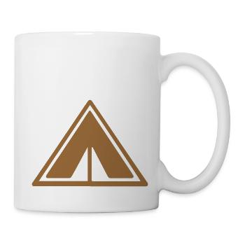 Outdoor Camping Zelt Logo – Abenteuer & Natur - Tasse - Weiß - Rechts