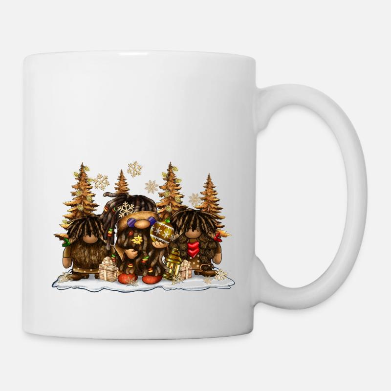 Afro Gnome Christmas - Mug - white