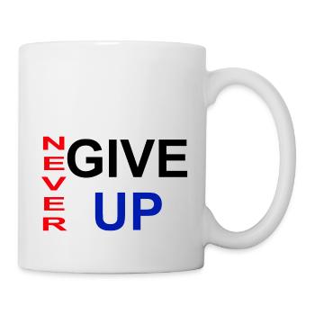 N'abandonnez jamais ! - Mug blanc - blanc - Droite