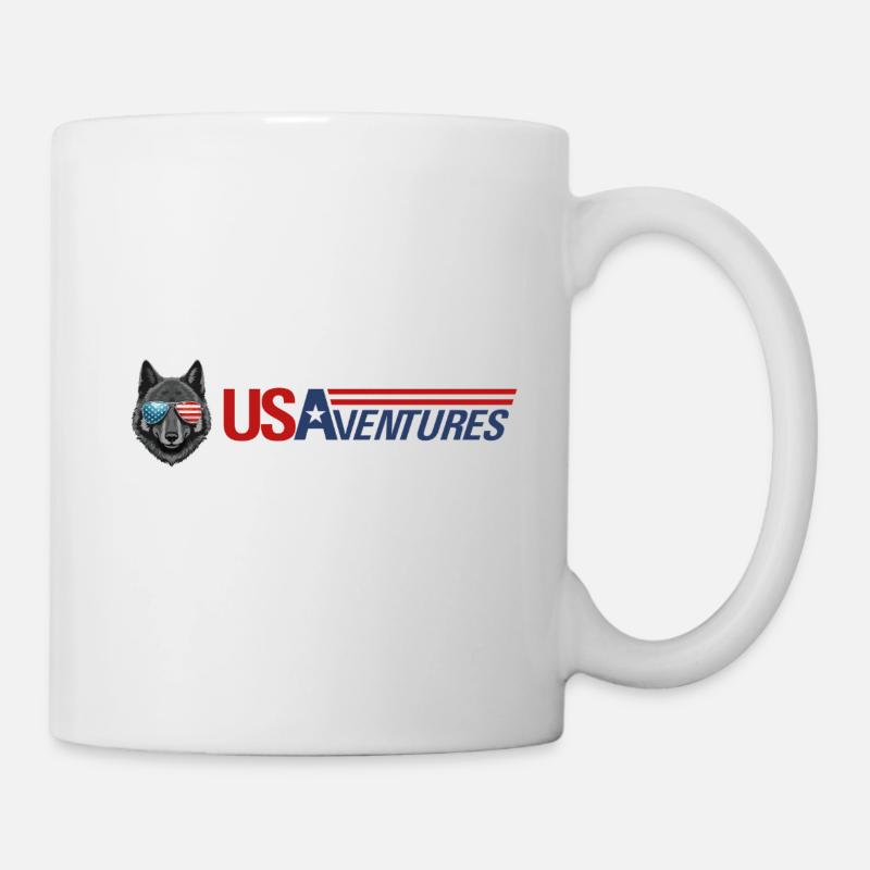 usaventures tête de loup - Mug blanc - blanc