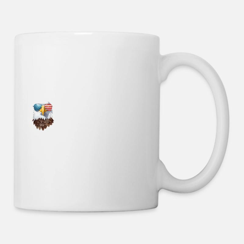 Aigle et logo blanc - Mug blanc - blanc