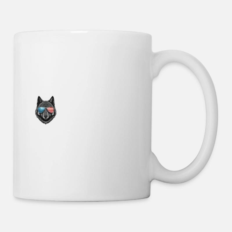 Logo loup usaventures - Mug blanc - blanc