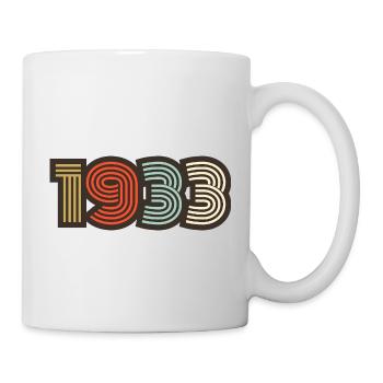 1933 Retro-Jahrgang - Tasse - Weiß - Rechts