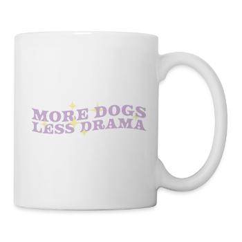 More dogs, less drama - Mug - white - Right