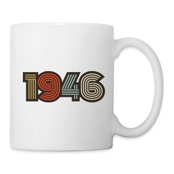 1946 retro vintage - Mug - white - Right
