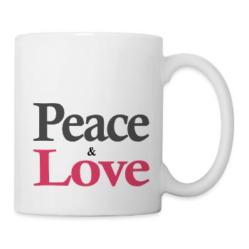 Paix et Amour - Mug blanc - blanc - Droite