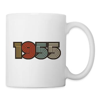 1955 retro vintage - Mug - white - Right