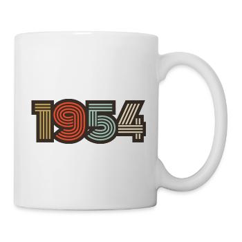1954 Retro Jahrgang - Tasse - Weiß - Rechts