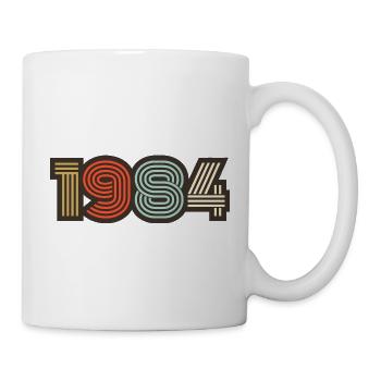 1984 rétro vintage - Mug blanc - blanc - Droite