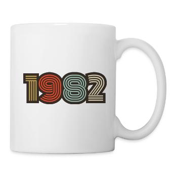 1982 Retro Jahrgang - Tasse - Weiß - Rechts