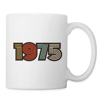 1975 Retro Jahrgang - Tasse - Weiß - Rechts