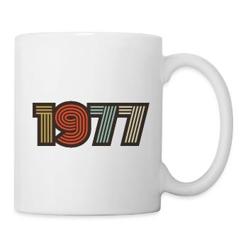 1977 Retro Jahrgang - Tasse - Weiß - Rechts