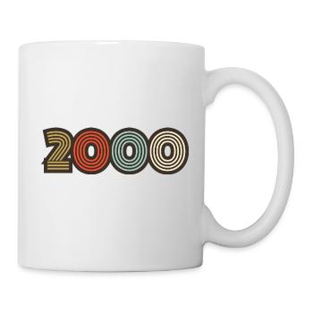 2000 retro vintage - Mug - white - Right