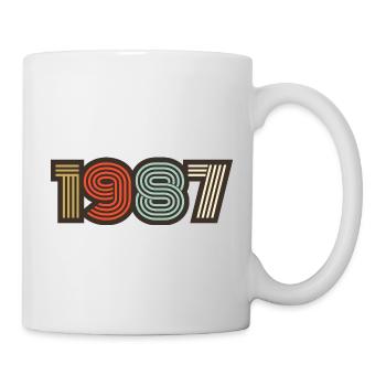 1987 retro vintage - Mug - white - Right