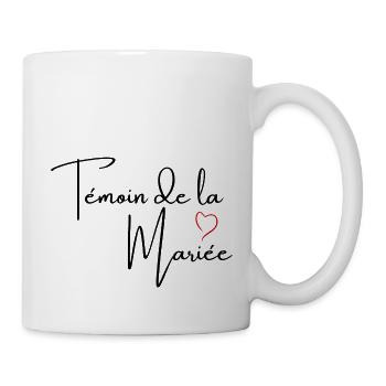 Red Heart Bride's Witness - Mug - white - Right