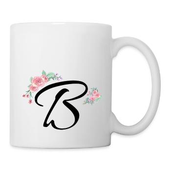 Buchstabe b Blumen - Tasse - Weiß - Rechts