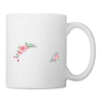 Buchstabe b Blumen - Tasse - Weiß - Rechts